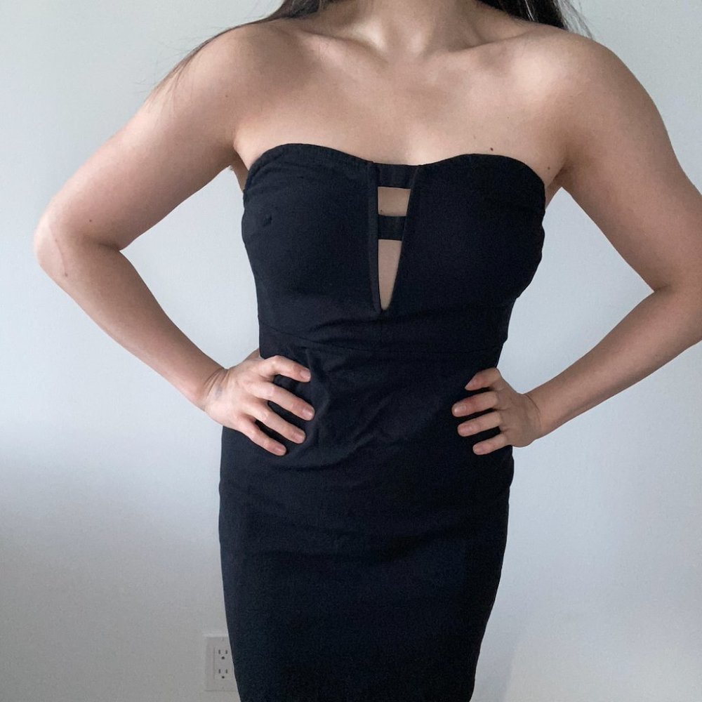 Black Strapless Little Black Dress
